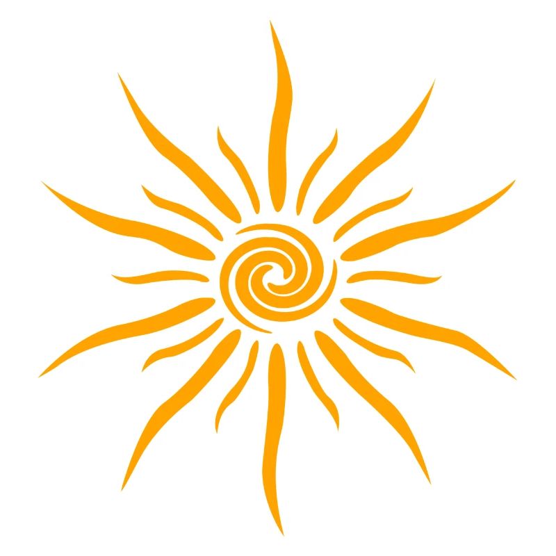 Soleil jaune éclatant