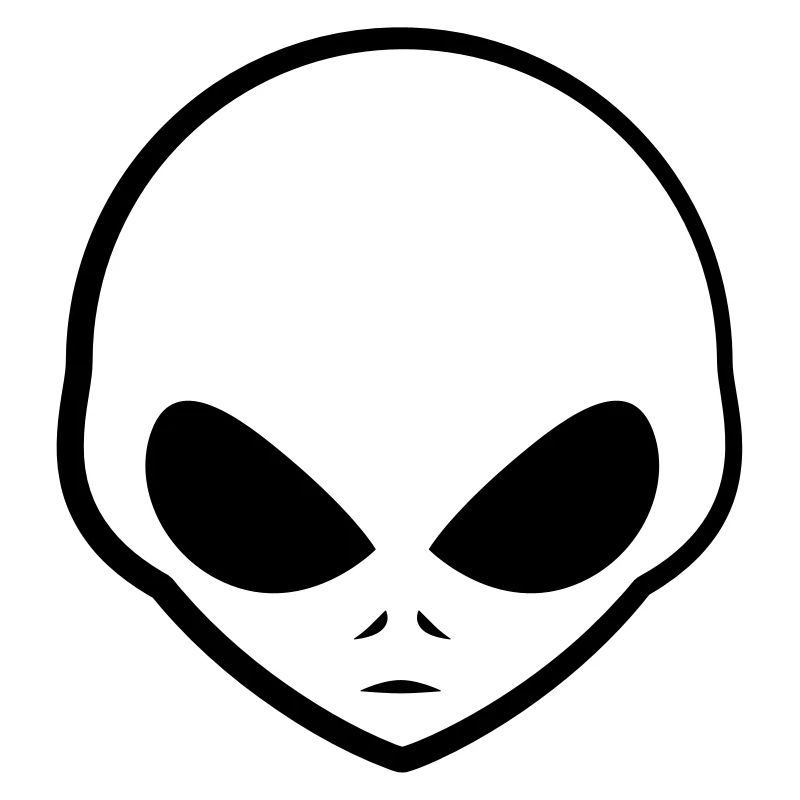 Kopf Logo Alien cool gris