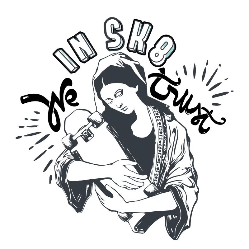 skateboard skateboard virgin marie religion cool fun