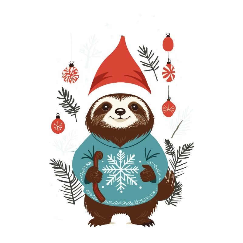 Cozy Christmas Sloth Style