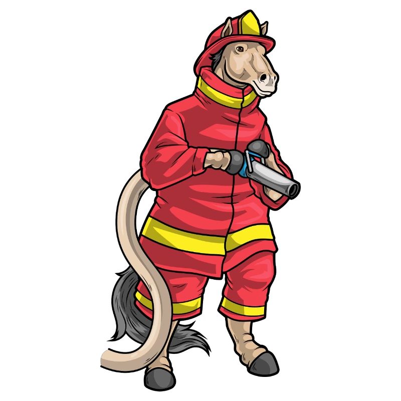 Manguera de incendio para bomberos a caballo