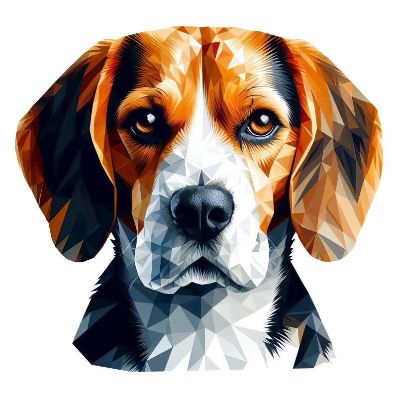 Geometric Beagle Polygon Art Design