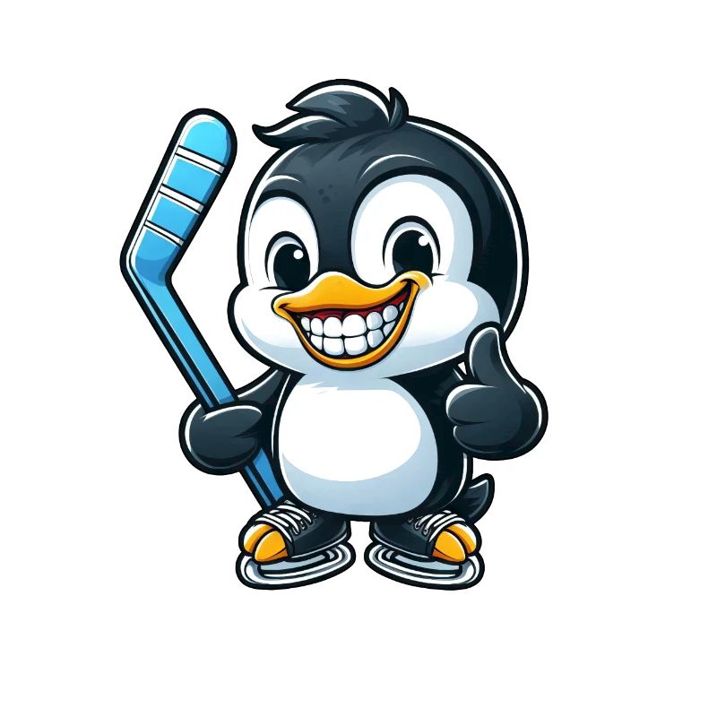 Pinguin Eishockeyspieler lustiges Eishockey Design