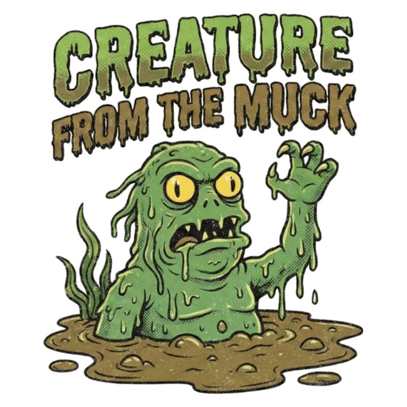 Créature de la boue – Monstre du marais rétro comic