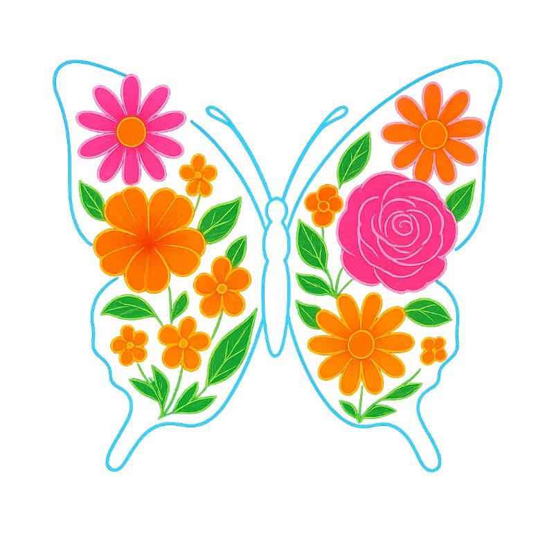 Mariposa/Butterfly Floral