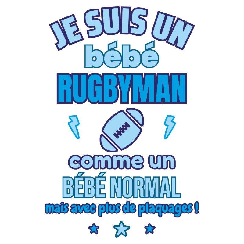 Bébé Rugby Cadeau de naissance drôle