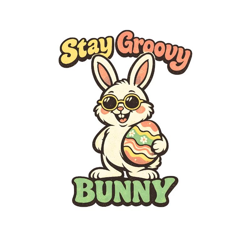Stay Groovy Bunny Easter Easter Bunny