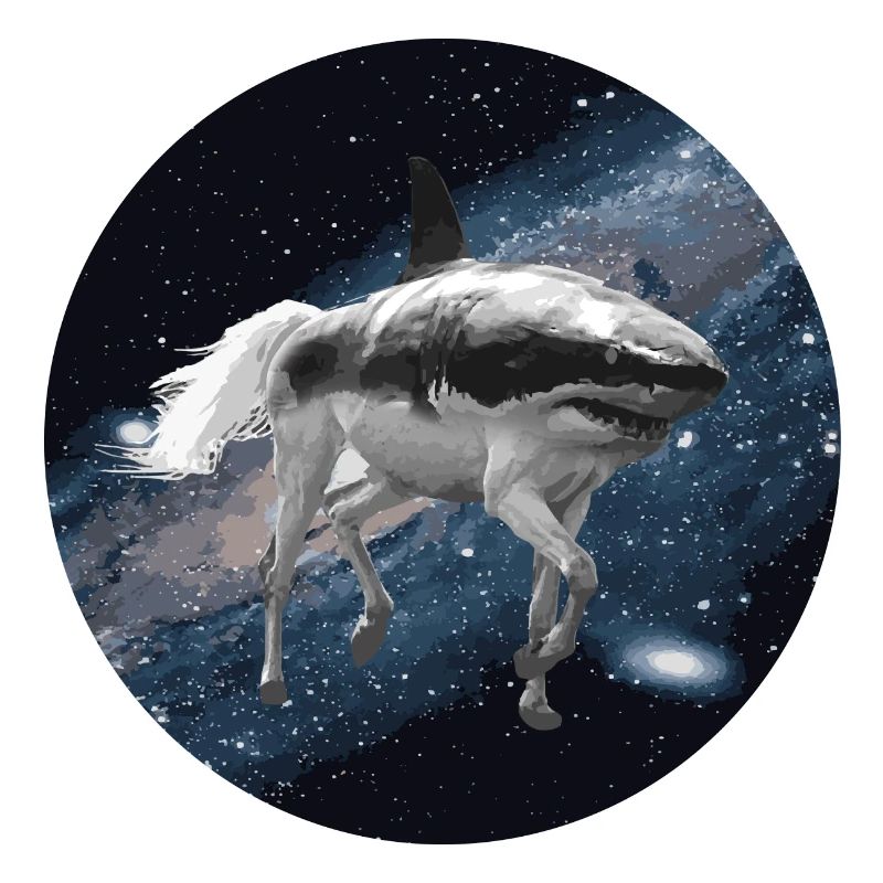 Cheval de requin dans l'espace