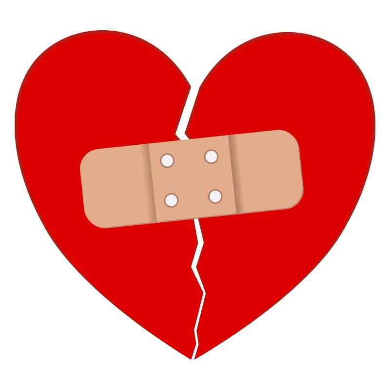 Zerbrochenes Herz Pflaster Liebe Geschenk Trauer