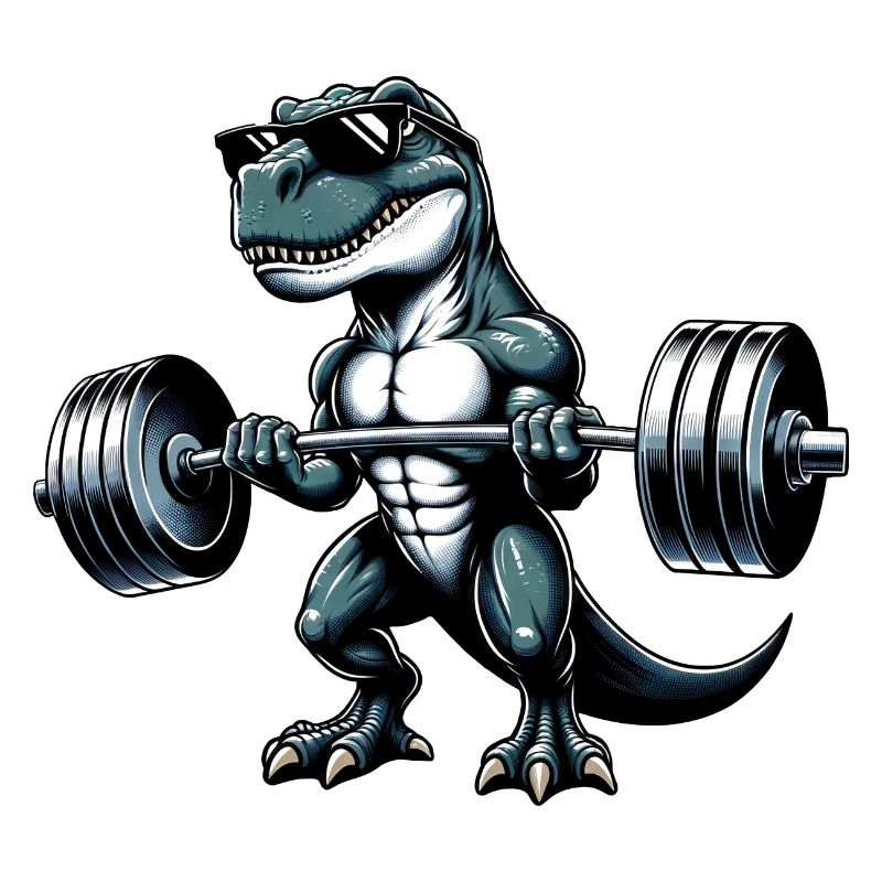 Cooler Dino T-Rex Workout Hantel-Training Design