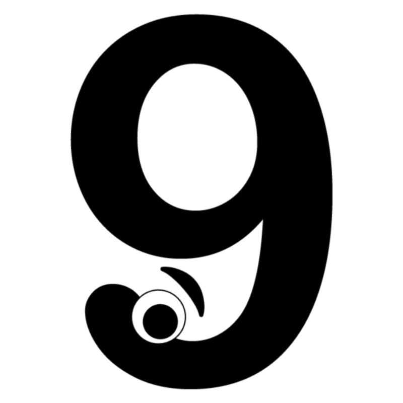 Number Nine 9 Kids Birthday Learning Math