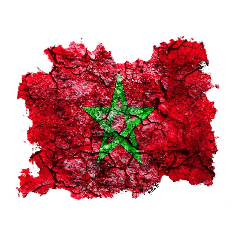 Maroc Drapeau Vintage