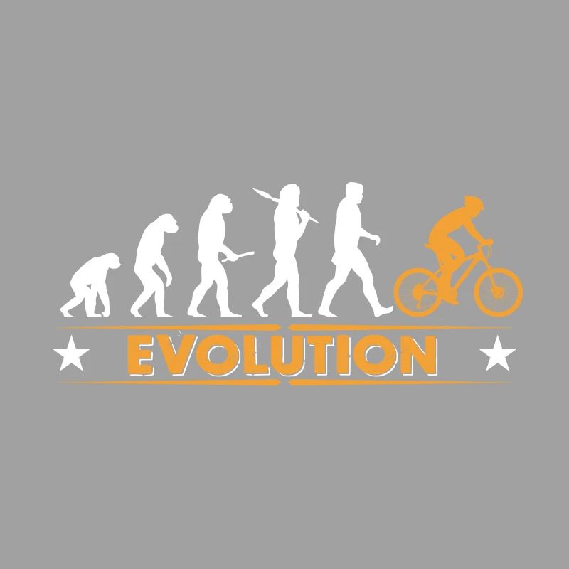 Mountain bike evolution - orange/white