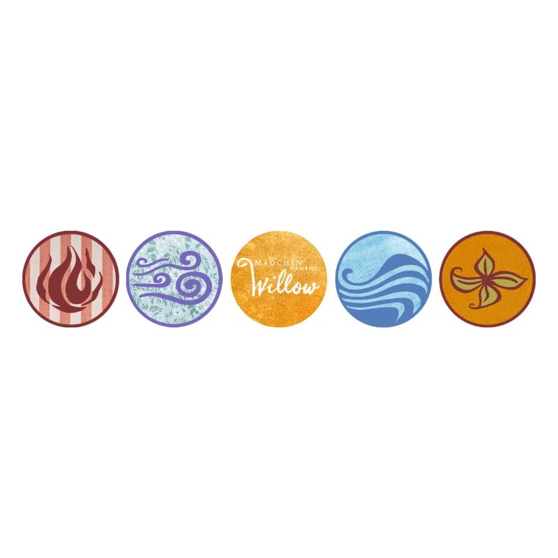 "Ein Mädchen Namens Willow" 4 Elemente Mit Logo