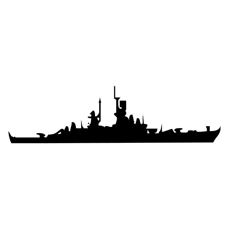 Vector Navy warship Silhouette