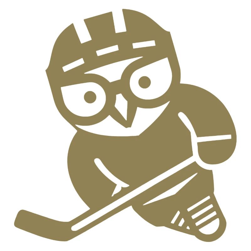 Eishockey Eule Silhouette Schneeeule Spieler