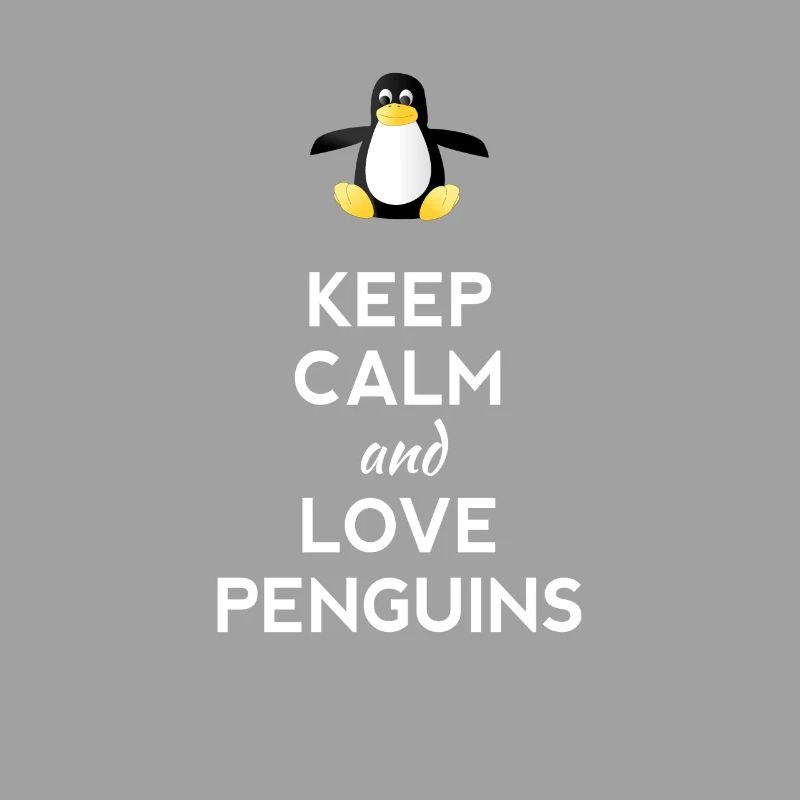 keep calm love pingouin Linux nerd ordinateur cpu lo