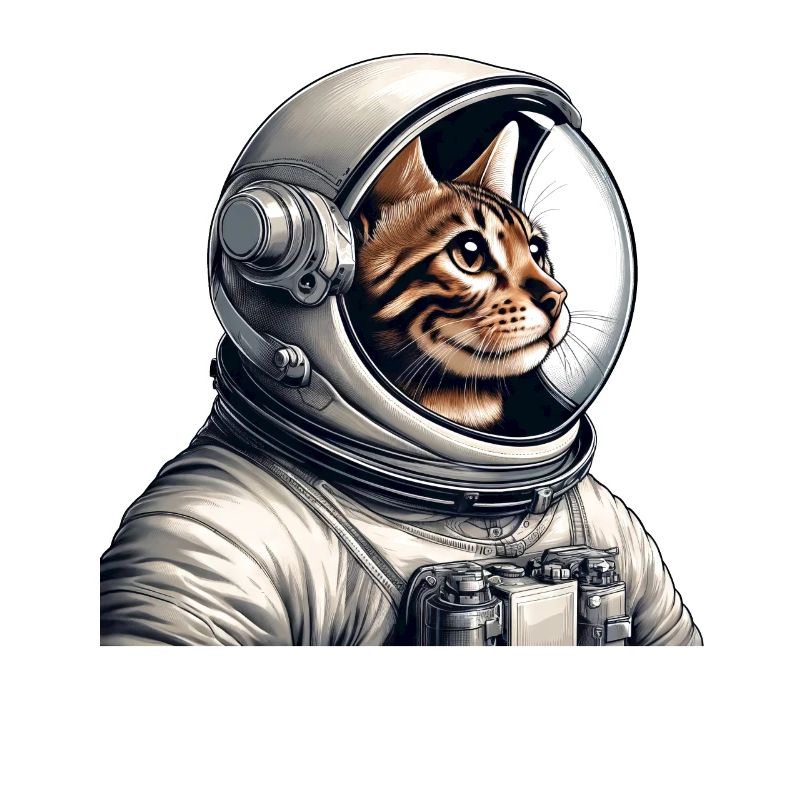 Aventure spatiale d’astronaute de chat du Bengale