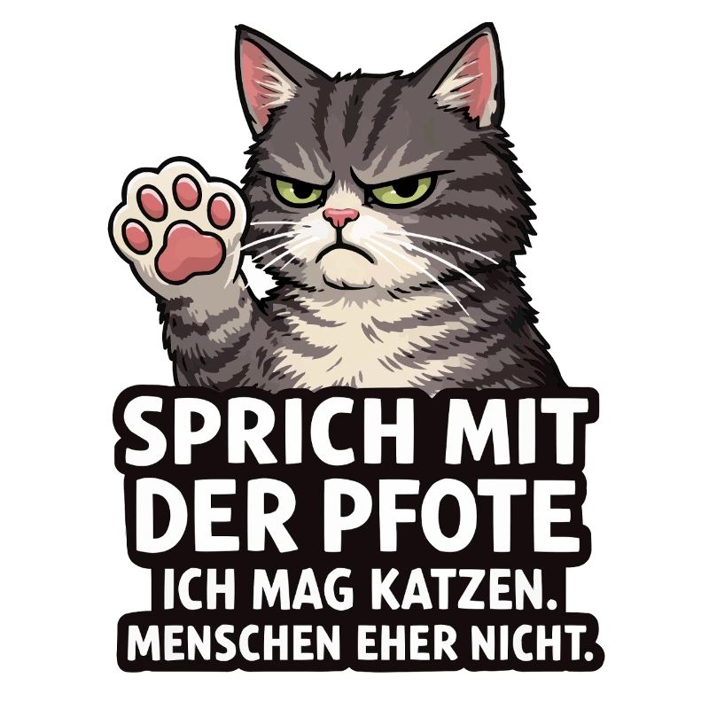 Sprich mit der Pfote – Grumpy Katze