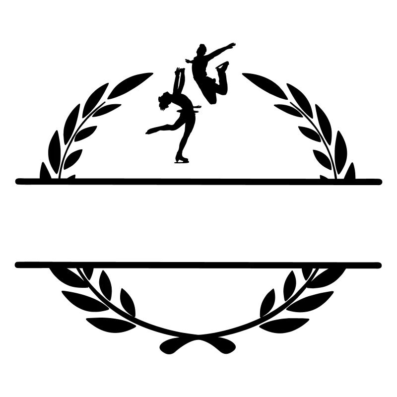 Eistanz oder Eiskunstlauf im Lorbeerkranz