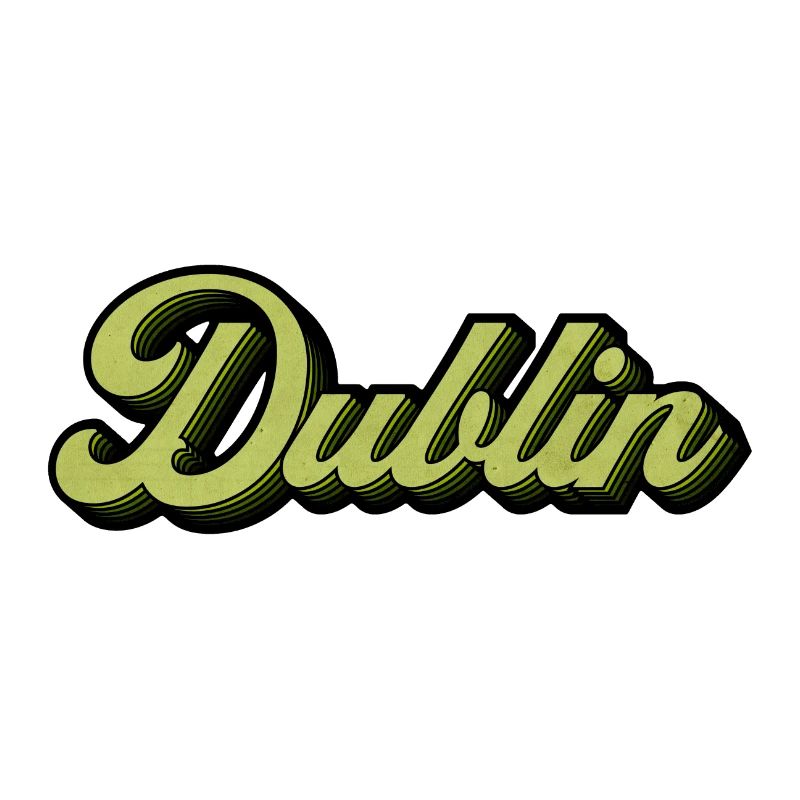Dublin Retro Script in Lime