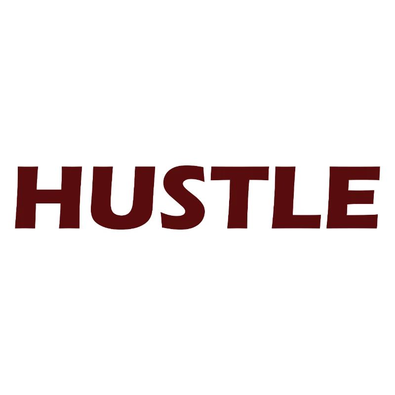 Conception typographique audacieuse Hustle