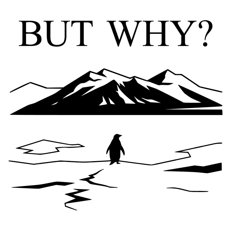 But Why Penguin Meme Minimalist Art