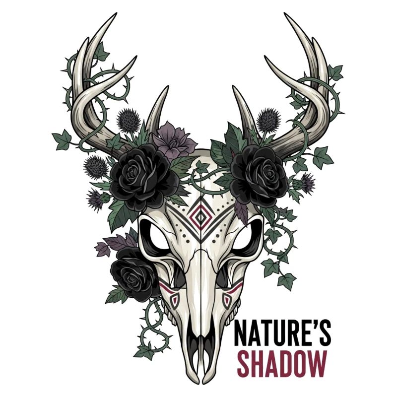 Art vectoriel gothique de cerf de l’enfant de la nature