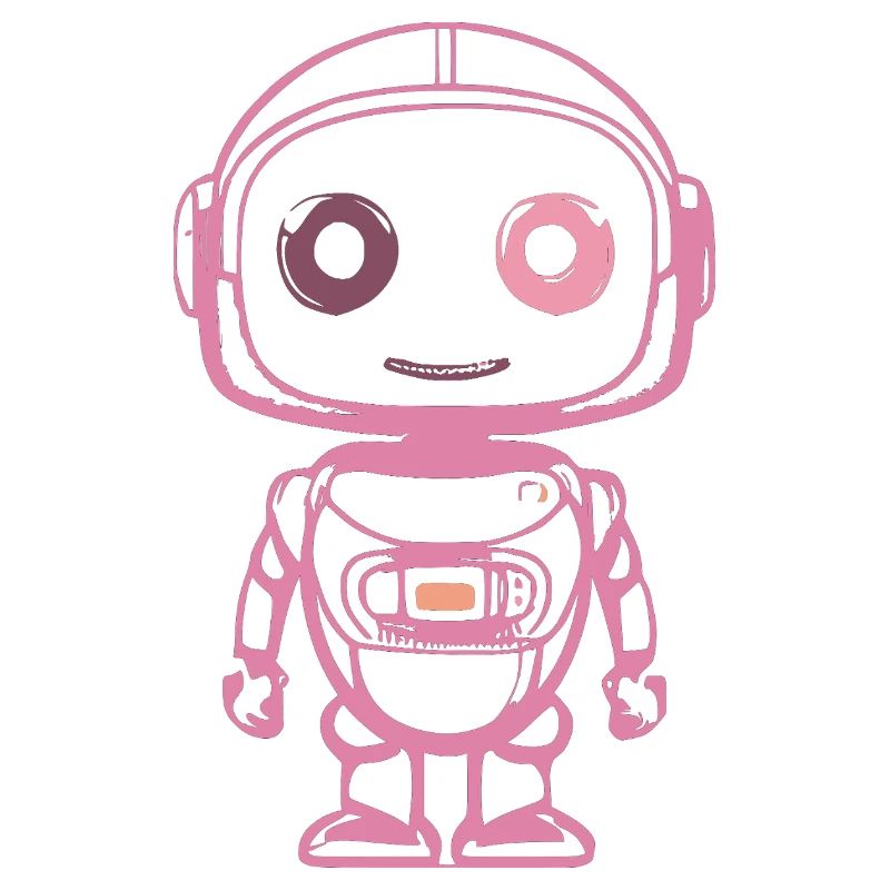 Illustration du robot spatial rose