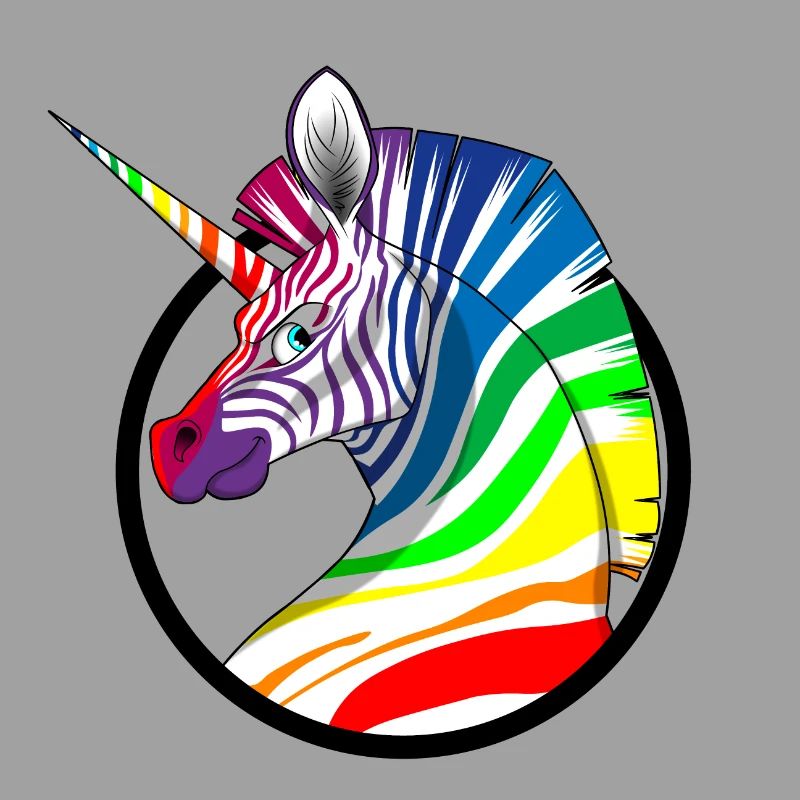 Regenbogen Einhorn Zebra