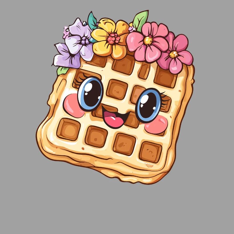 Waffel mit Blumen