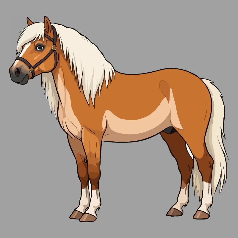 Haflinger bangs réel