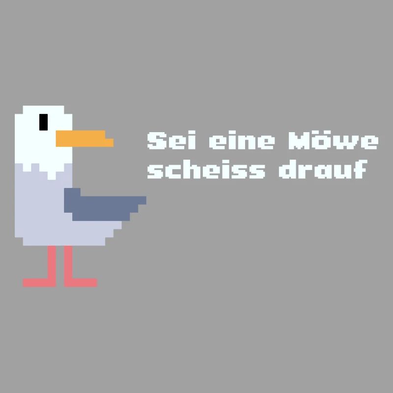 sei eine pixel Möwe