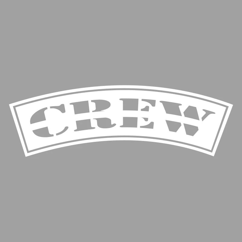 Crew gebogen Design Patch