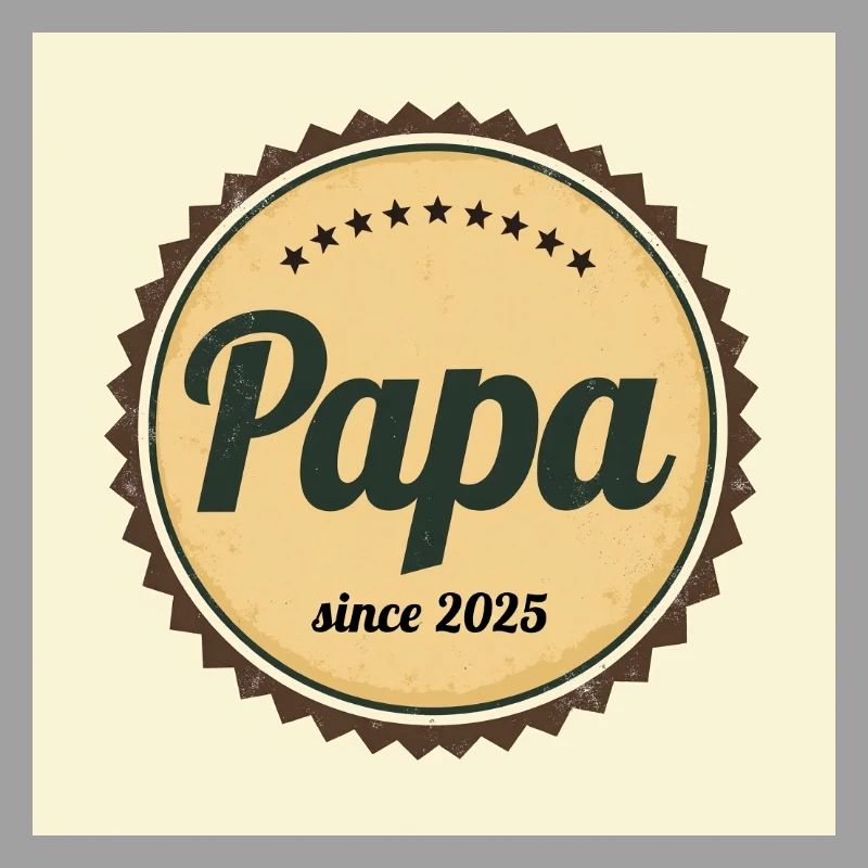 Flux Dev A worn retroinspired logo papa since 2025