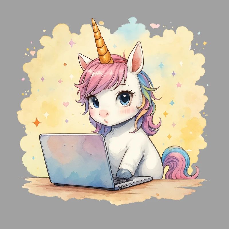 programmierendes Einhorn