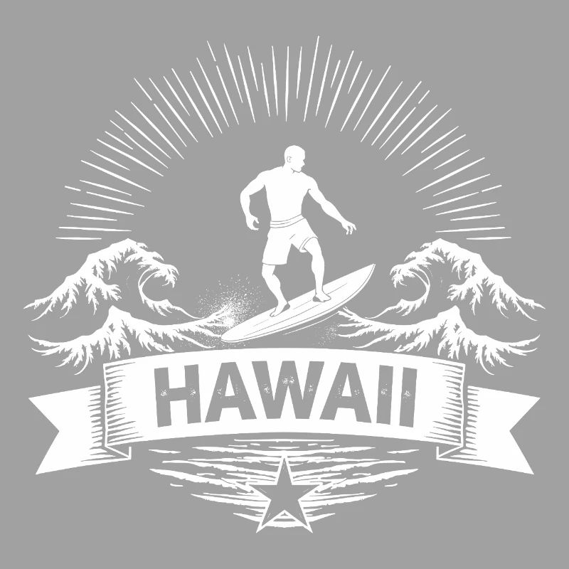 Hawaii Surfer Surfer on Pacific Wave