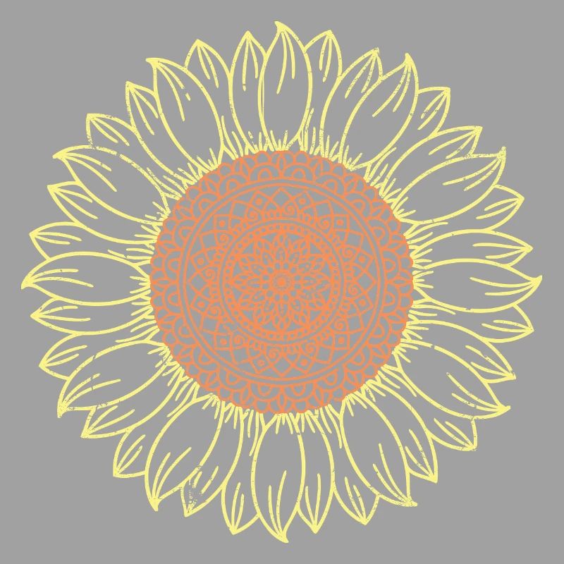 Conception complexe de mandala tournesol