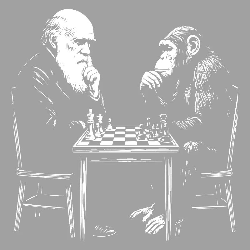 Darwin plays chess with monkey - Evolution game