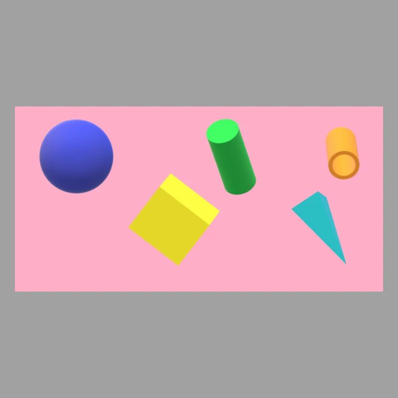 Vibrant Geometric Shape Composition