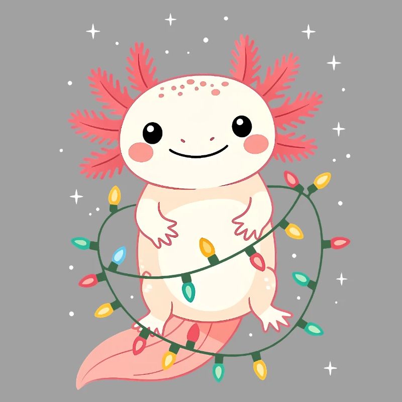 Pull de Noël Axolotl Drôle Mignon