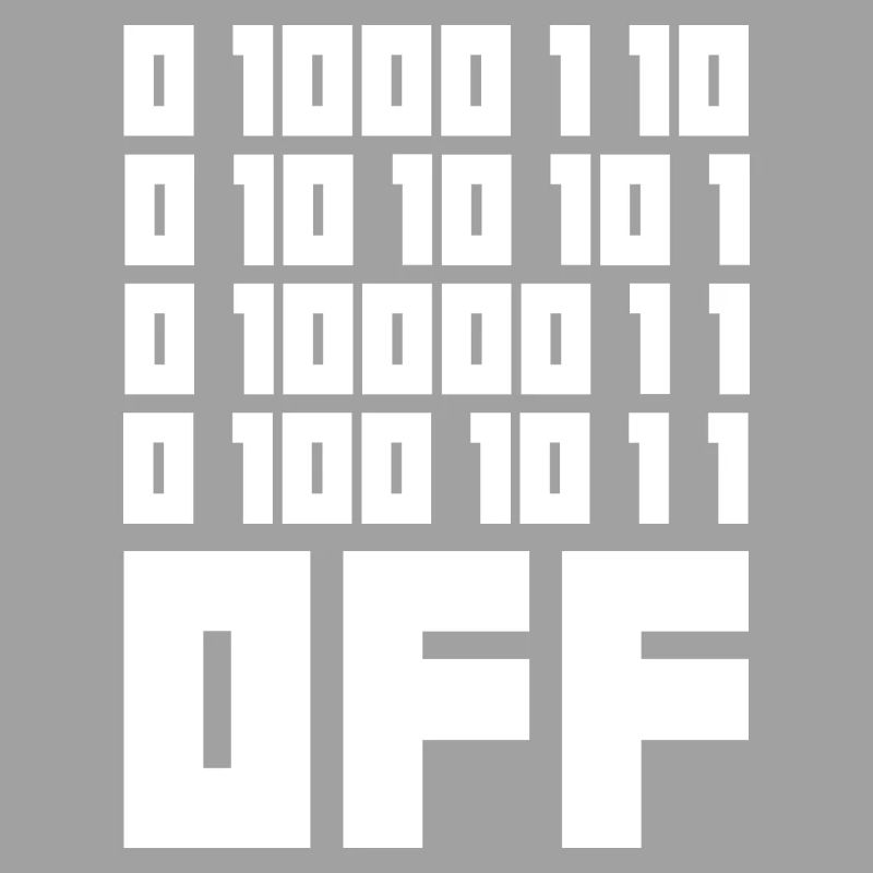 Binary Code F**k OFF – Nerd Humor & Geek Code