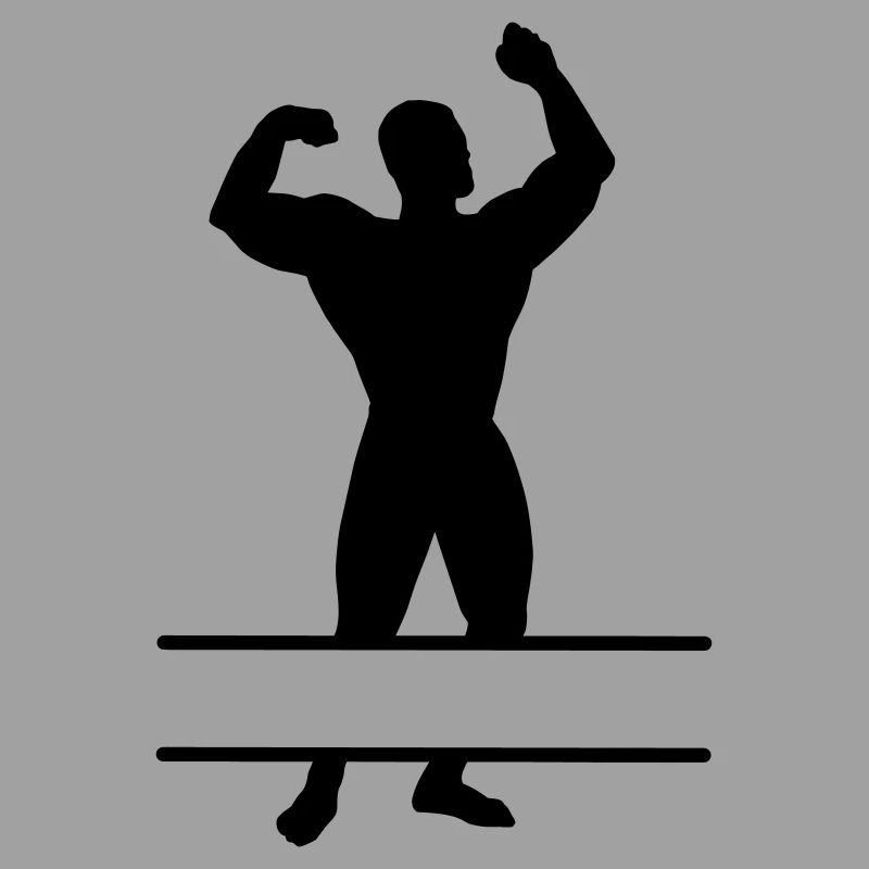 Bodybuilder with text space