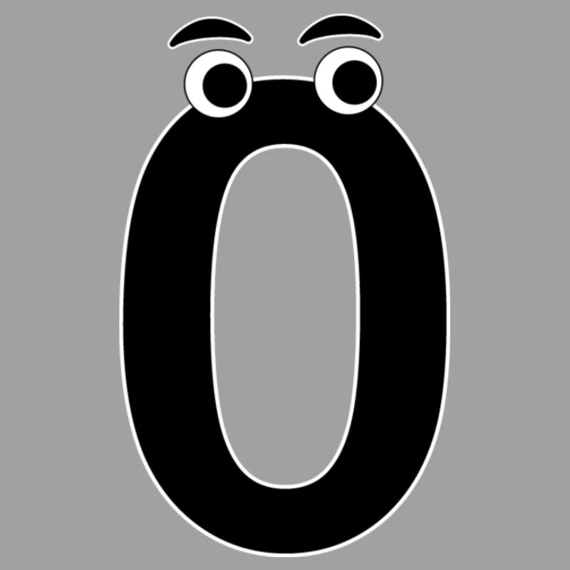 Number Zero 0 Kids Birthday Learn Math