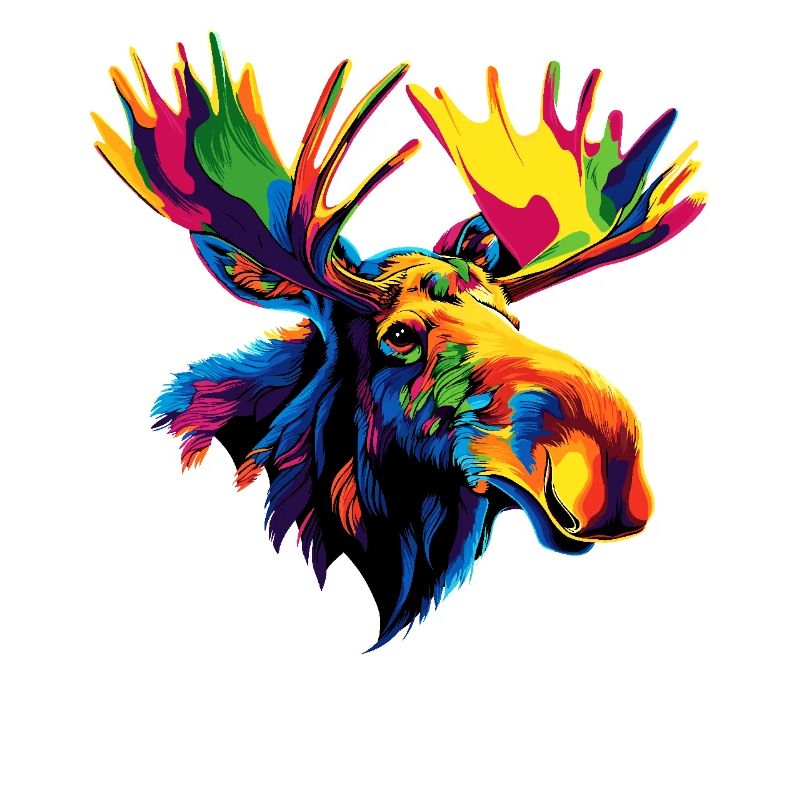 Elch Moose Elchbulle Geweih Hirsch Wilde Elche