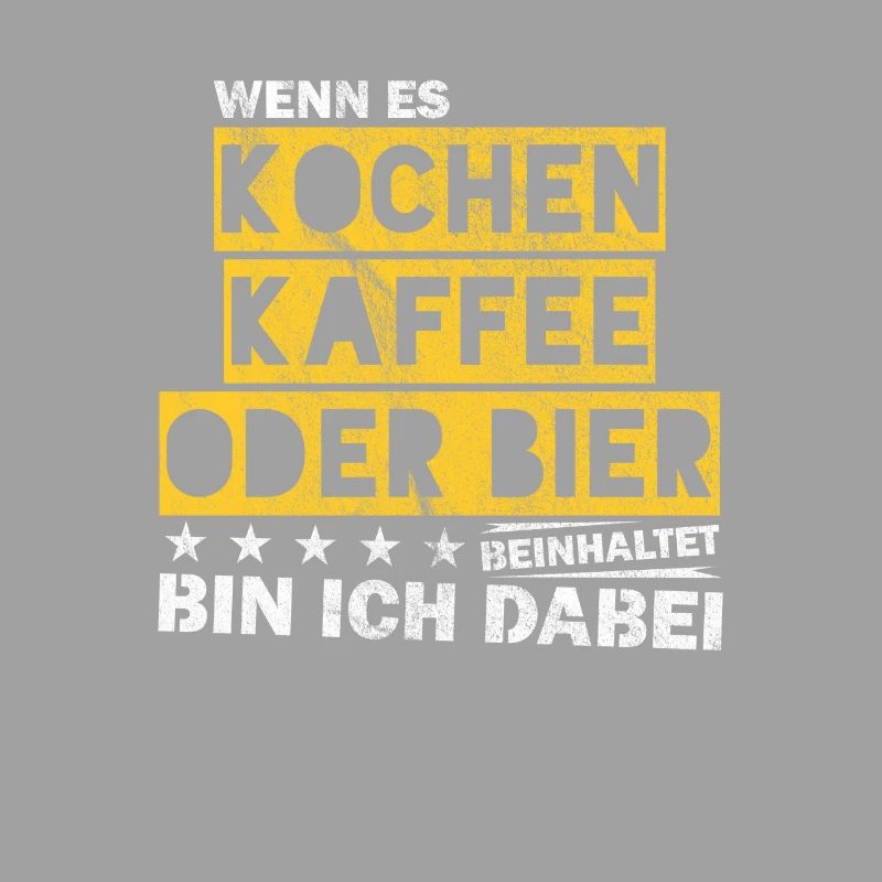 Kochen Kaffee oder Bier Junggesellenabschied