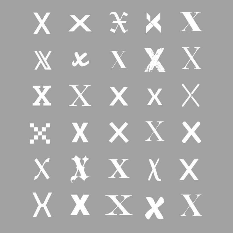 Typographie Monogramme X Pattern