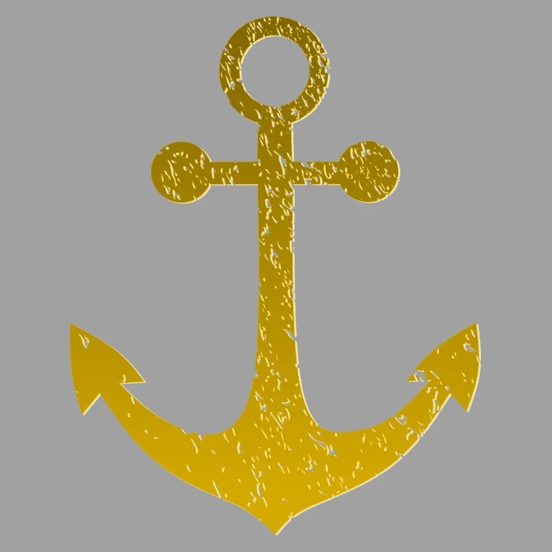 Gold anchor, relief effect