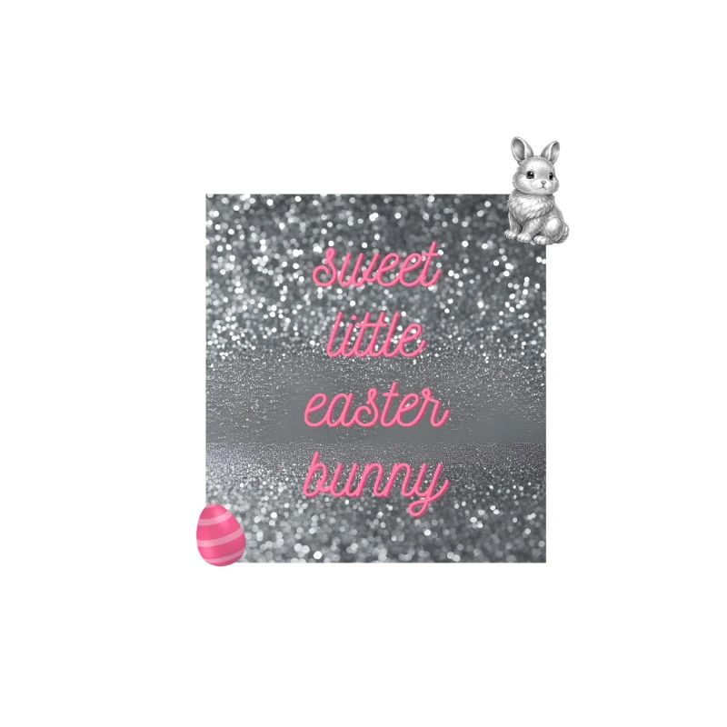 Cute Easter bunny in glitter design