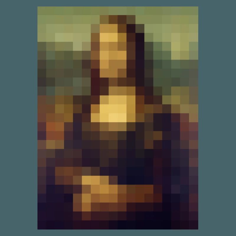 Mona Lisa 8-Bit Pixel Gemälde Leonardo da Vinci